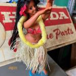 Mid Century Hula Girl Doll - with black hair