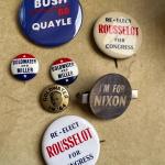 Lot of 7 political buttons Nixon Goldwater bush rousselot