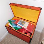 Small Antique Steamer Trunk w/ contents