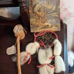 Lot of Picture of chief, Dream Catcher, Dance Rattle by Chief Deerfoot