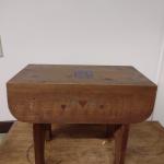 Hand Stenciled Wooden Foot Stool/Side Table