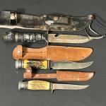 LOT 101J: Fixed Blade Knives with Sheaths