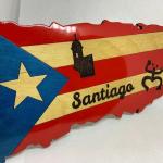Puerto Rican Wood Flag Design Wood Decor Painted
