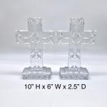 SAMOBOR ~ Kristal ~ Pair (2) Crystal Crosses