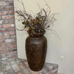 Pottery Vase With Artificial Plant