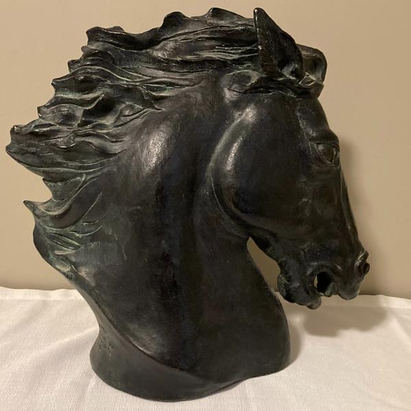 Photo of Austin Prod Sculpture FLAMING MANE HORSE HEAD, J Spratt 1978