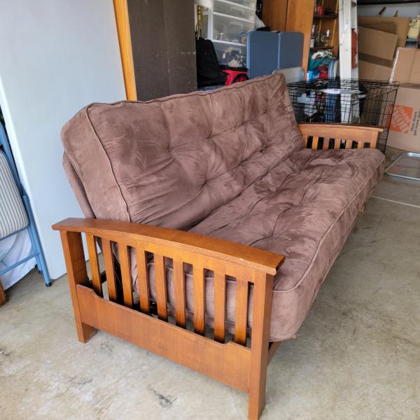Photo of Futon With Full Sized  Mattress Good Condition