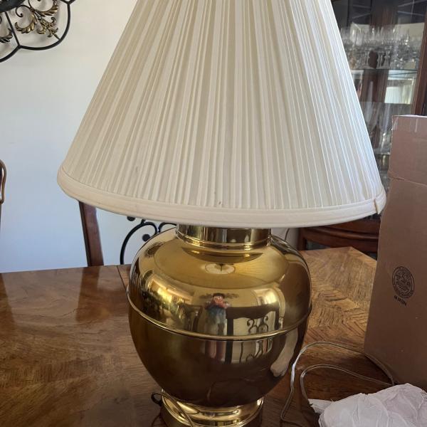 Photo of Mens valet cabinet / brass lamp