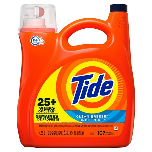 Photo of Tide Clean Breeze High Efficiency Liquid Laundry Detergent 154 fl oz
