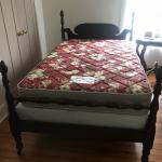 Mahogany Antique Bed + Mattress 
