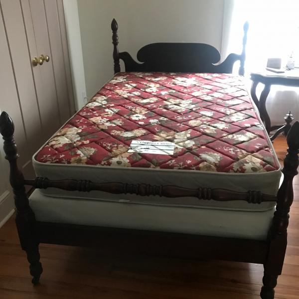 Photo of Mahogany Antique Bed + Mattress 