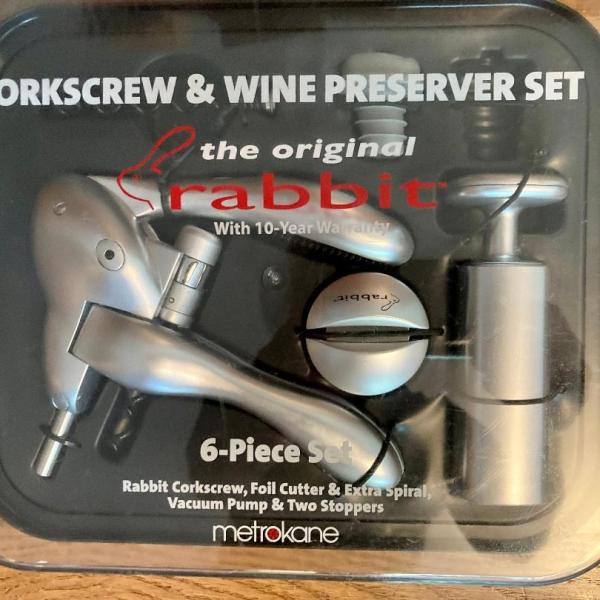 The Original Rabbit Corkscrew & Wine Preserver Set snaplist