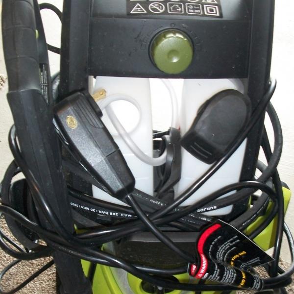 Photo of SUN JOE POWER WASHER WITH EXTRA NOZZLES.  GOOD CONDITION