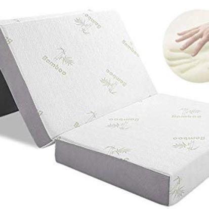 Photo of Folding Mattress, Inofia Memory Foam Tri-fold Mattress and bed frame