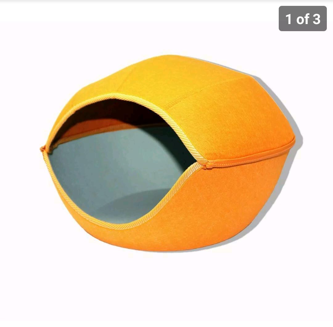 Photo 2 of VistosoHome Cat Cave Cat Bed - Orange NEW in Package