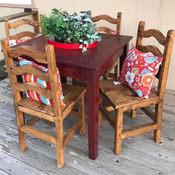 Photo of Rustic Pub Table and four Chairs