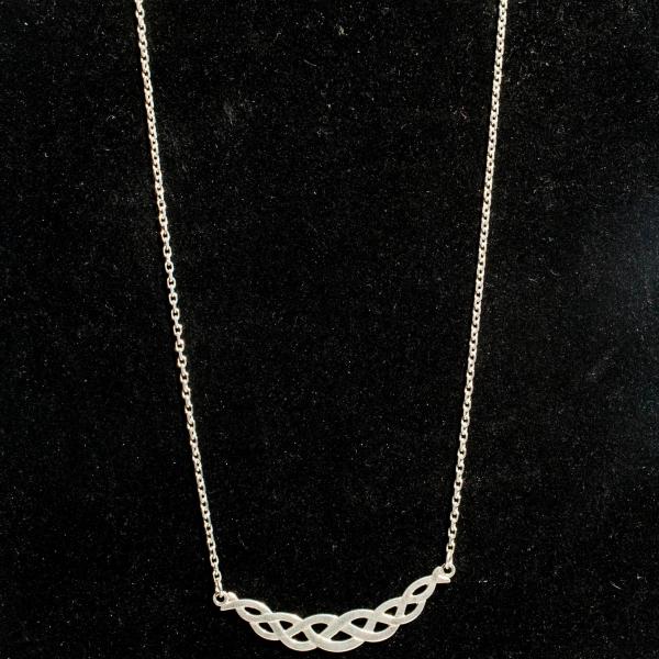 Photo of SS graduated celtic weave necklace