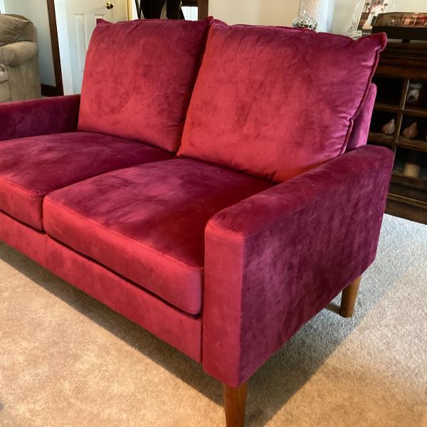 Photo of Love Seat - Cranberry