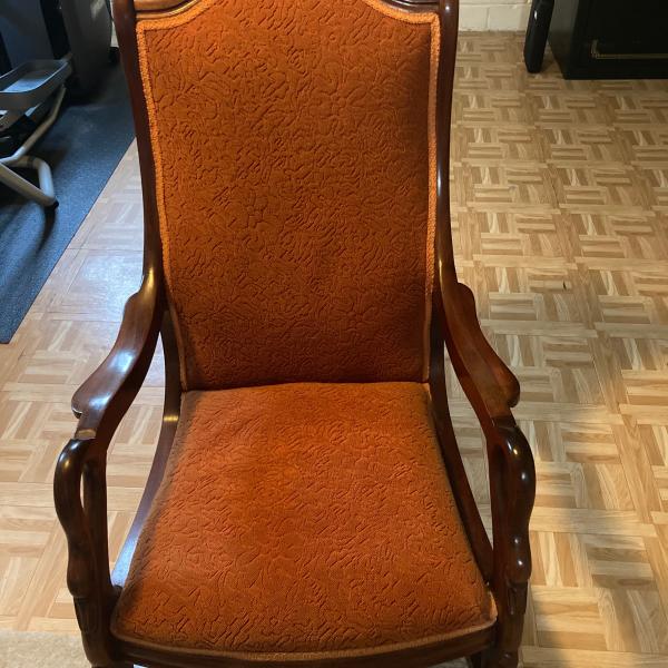 Photo of Antique Gooseneck Swan Head Rocking Chair
