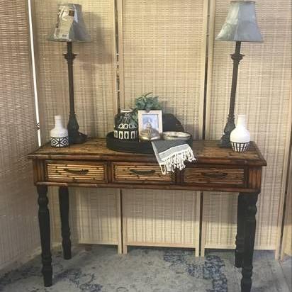 Photo of Rattan Entry Table