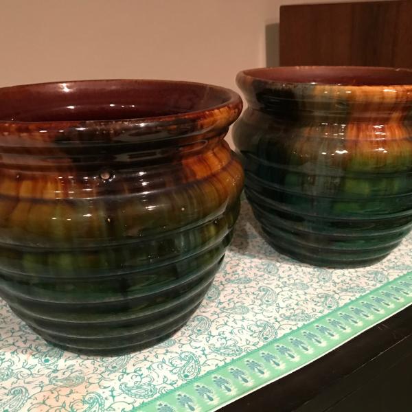 Photo of Pair of Glazed Pots