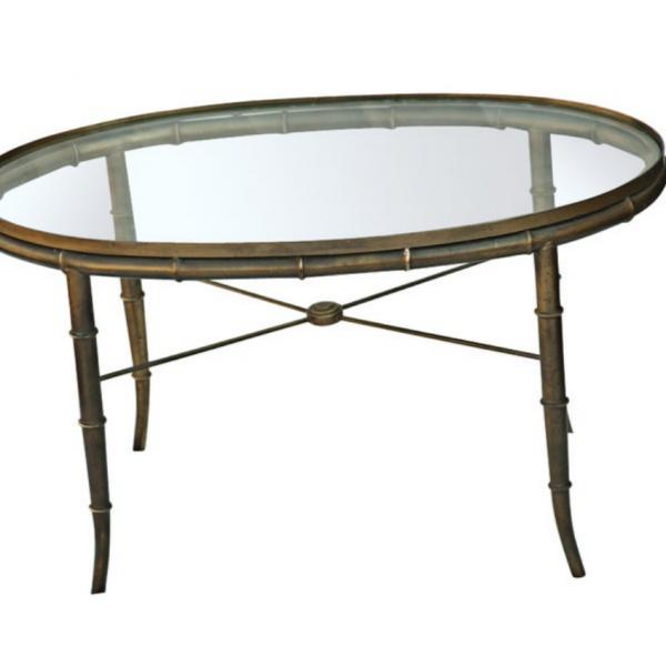 Photo of Mastercraft  brass bamboo cocktail table