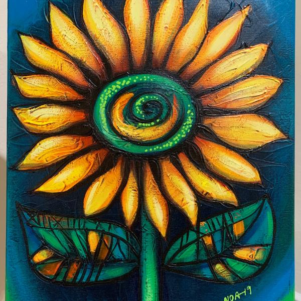 Photo of Sunflower Original Painting By Madelin Perez NOA 