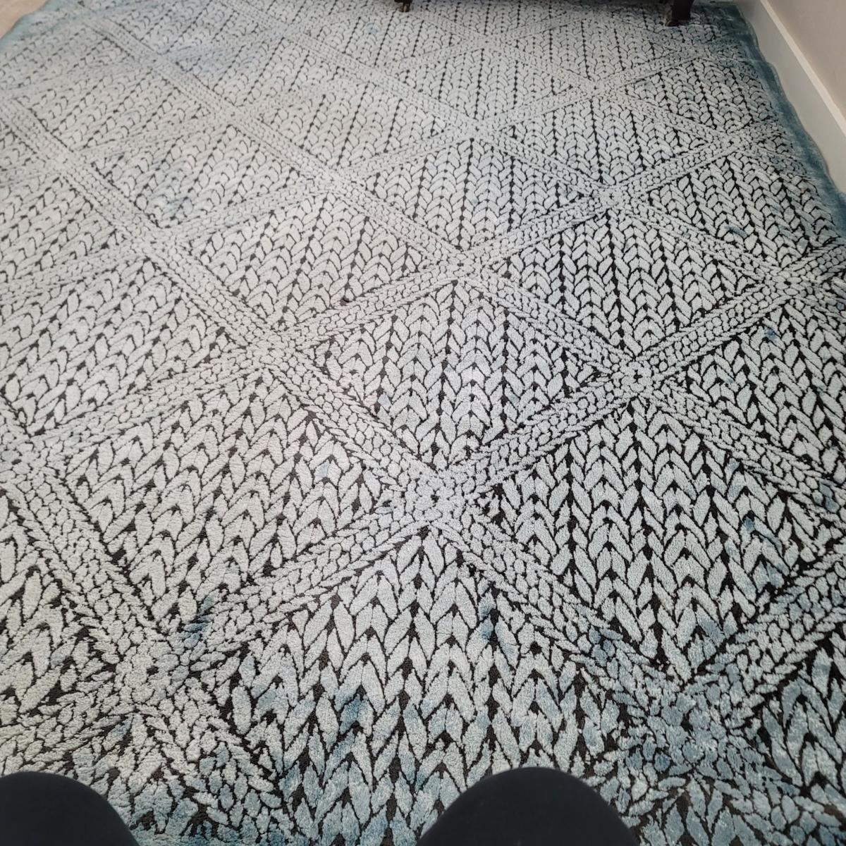 Photo 3 of 10 X 12 blue rug. 
