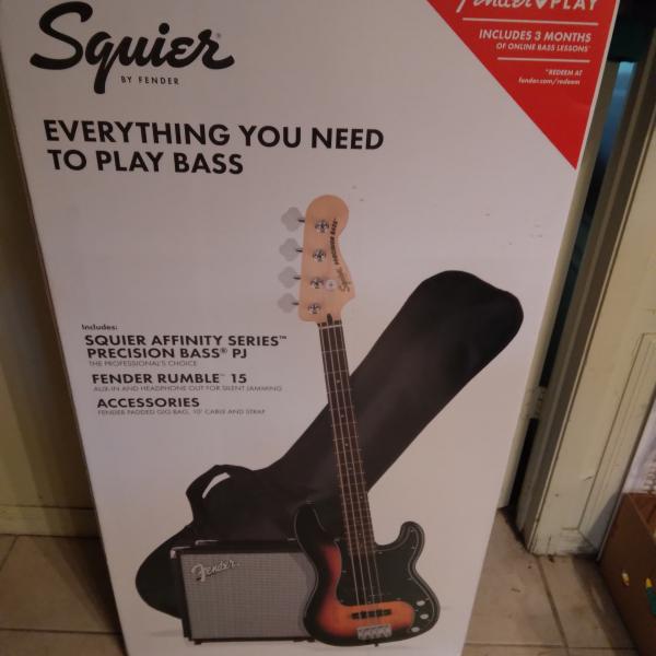 Photo of Squier by Fender Guitar Everything you need to play bass