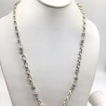 Silver Tone necklace with Glass