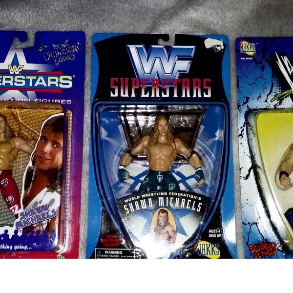 Photo of Lot of Three Vintage WWF Shawn Michaels Action Figures