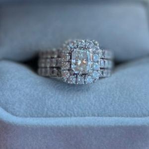 Photo of Wedding & Engagement Set 14 Carat White Gold Pristine Condition!