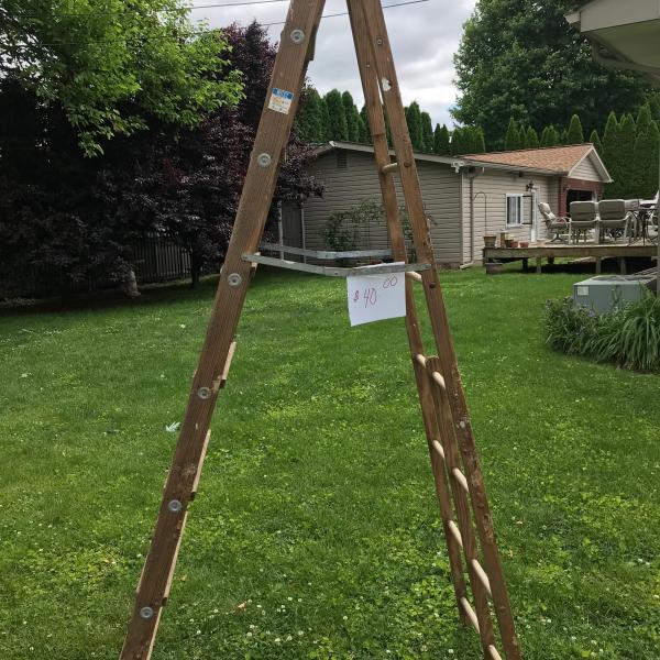 Photo of 8’ WOODEN STEP LADDER