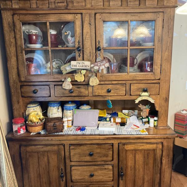 Photo of Oak country table and matching buffet