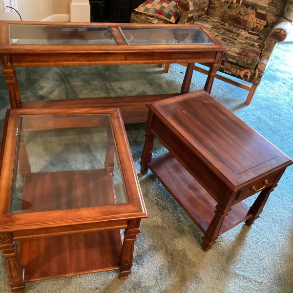 Photo of Cherry wood table set