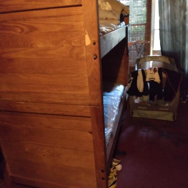 Photo of Full bunk bed they can be side by side to.