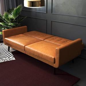 Photo of Sofa Bed (Camel Faux Leather) 