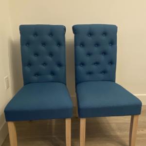 Photo of Dining Chairs, Set of 2, Blue