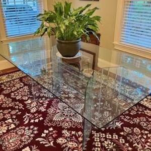 Photo of GLASS DINING ROOM TABLE - 4 CHAIRS FREE IF YOU WANT