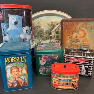 Photo of LOT R139:  Collectible Tins & Tray