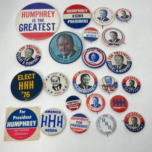 Photo of LOT 52: Hubert Humphrey for President Political Pins