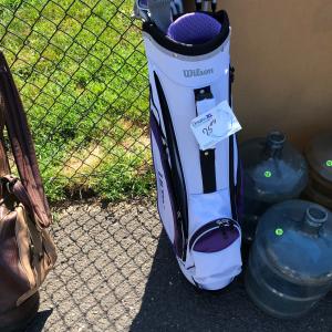 Photo of golf clubs and bag