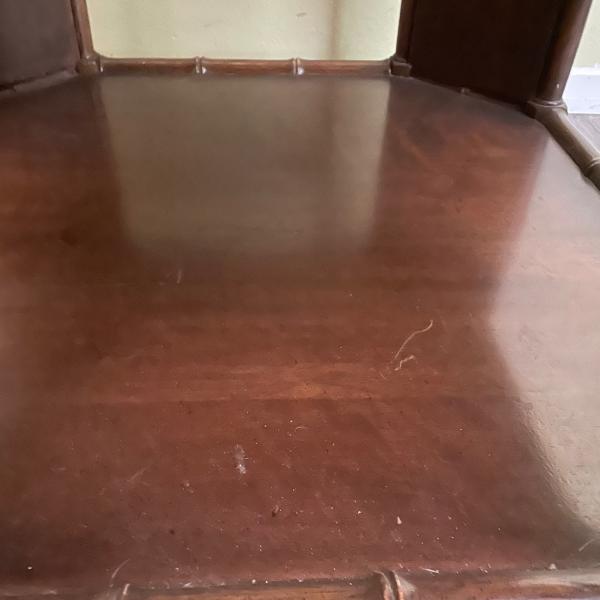Photo of Vintage Drexel Faux Bamboo Table 