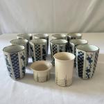 Artist Signed Small Cup Set & Ten Saki Cups (LR-RG)
