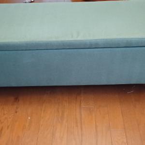 Photo of Upholstered storage bench