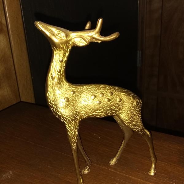 Photo of solid brass deer figurines