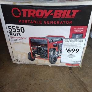 Photo of New TROY-BILT 5550 Watts Portable Generator  w/ Free Air Compressor