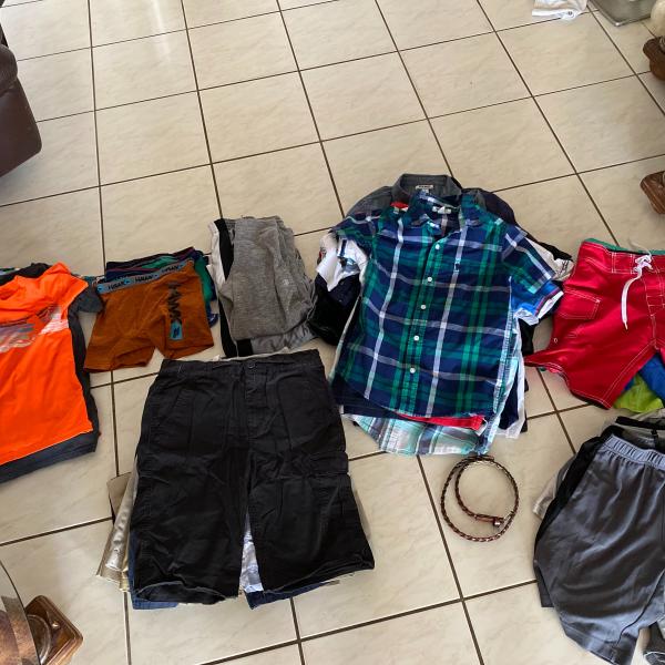 Photo of Boy Clothes, shoes, toys, karate items, traffic cones, DVD's , Razor 360, DVD's