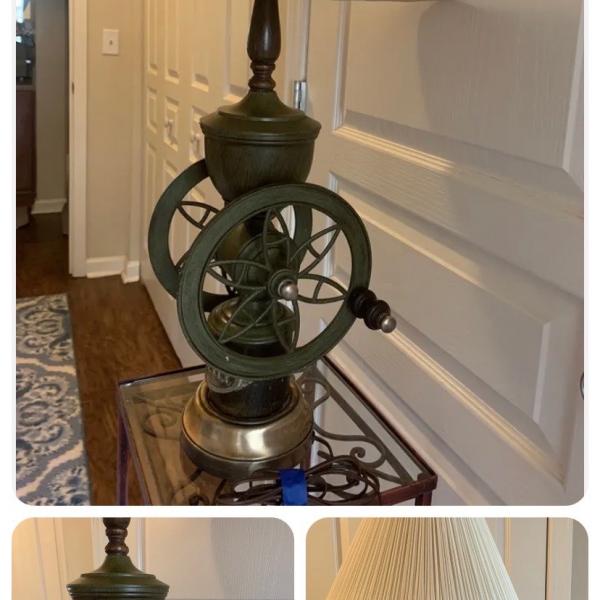 Photo of Vintage coffee grinder lamp