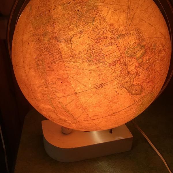 Photo of Circa 1940 lighted globe